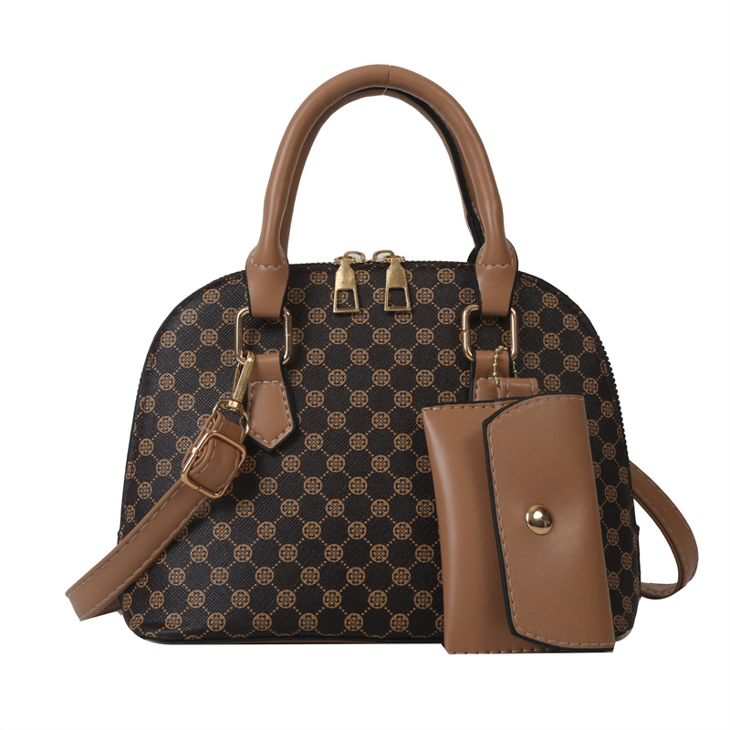 Bolso Tipo Concha Estampado de PU con Cremallera para Uso Diario