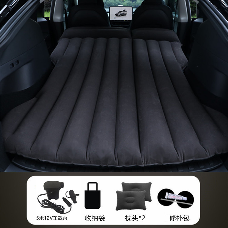 For Tesla Model: Shiyong Vehicle-mounted inflatable bed - black-tesla-model-y-with-5m-12v-car-pump