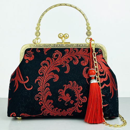  female Chinese hanfu vintage Chinese wind embroidery qipao bag handbag antique small hand bag
