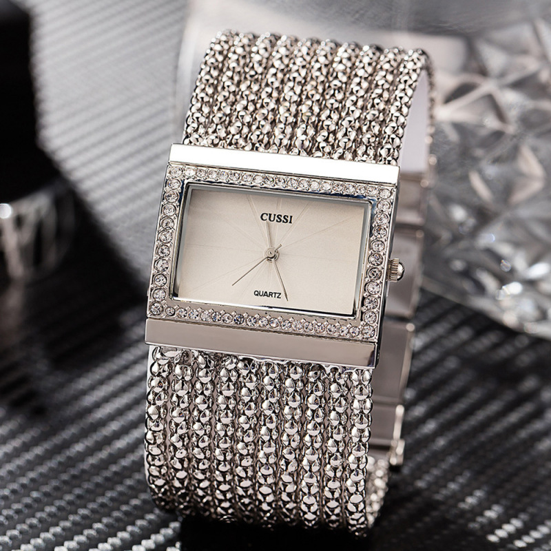 Fashion Trendy Women's Luxury High Quality Watch Square Large Dial Decoration Elegant Wrist Watch