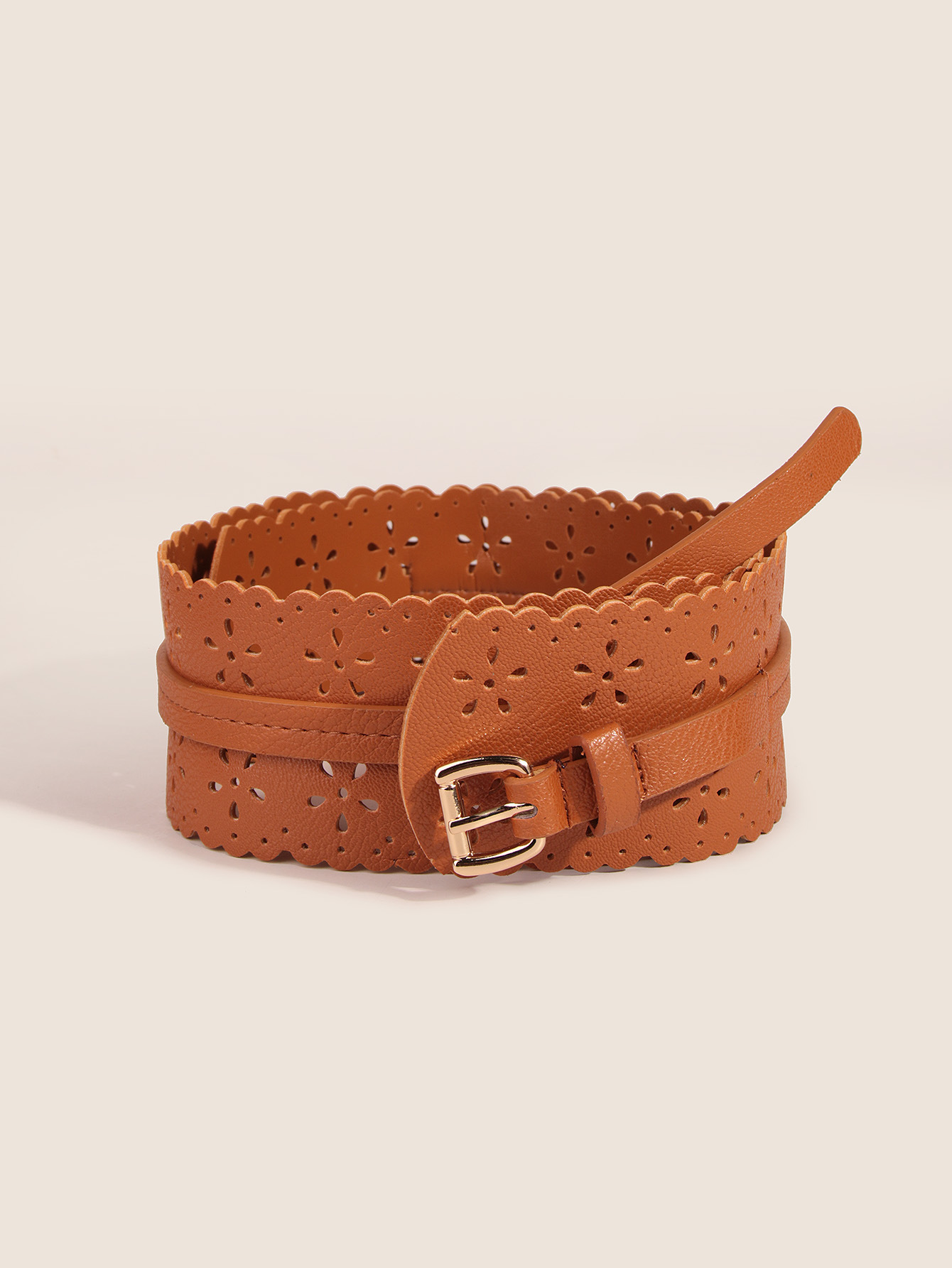 Daily Occasion Retro Flower Pu Leather Women's Leather Belts 1 Piece