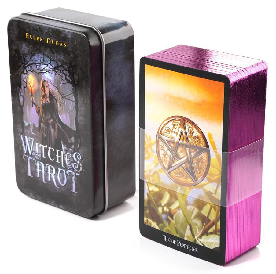 Caja de hierro inglés TARJETA DE Tarot giling Craft Tarot Cards actualizado Oracle Card tablero de papel recubierto tarjeta de juego