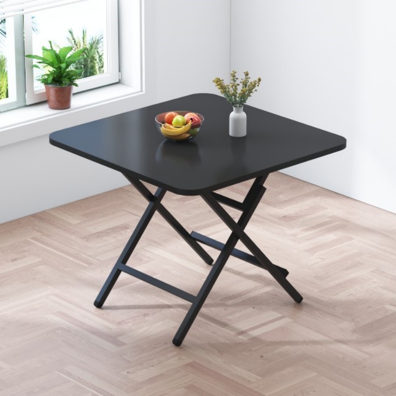 Mesa plegable, mesa de comedor casera, mesa de comedor portátil simple, mesa cuadrada de alquiler, mesa cuadrada simple de comedor