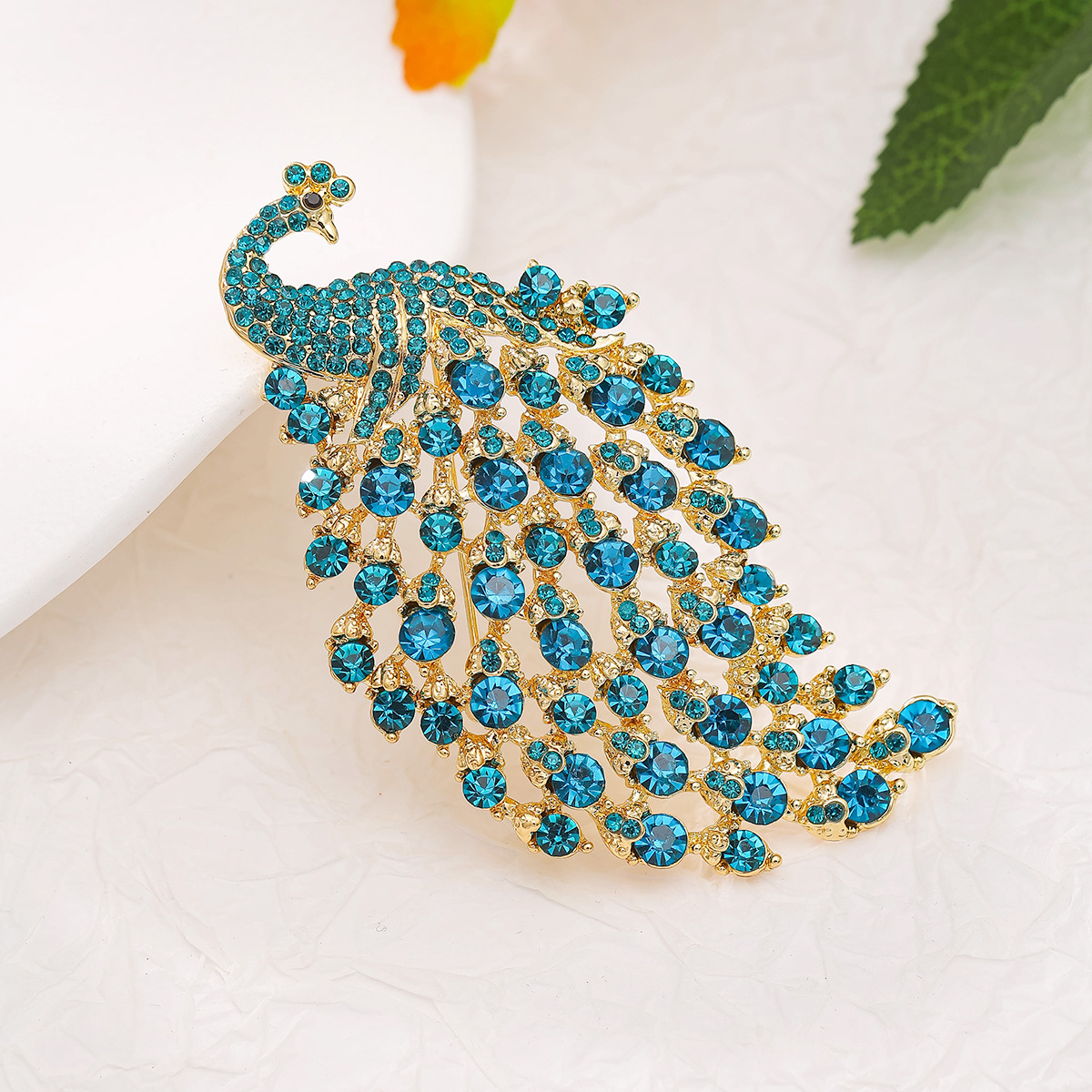 Small Peacock Phoenix Brooch Women's High-end Sense High-end Suit Dress Pin European and American Fashion Jewelry