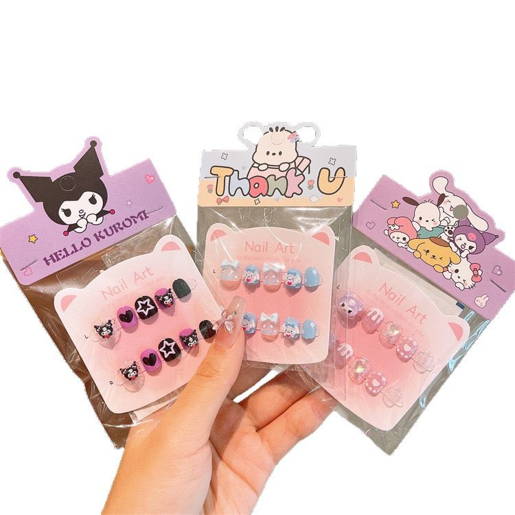2025 Niños Año Nuevo manicure piezas desmontables niñas desnudas niñas amigas dibujos animados pegatinas de uñas juguetes