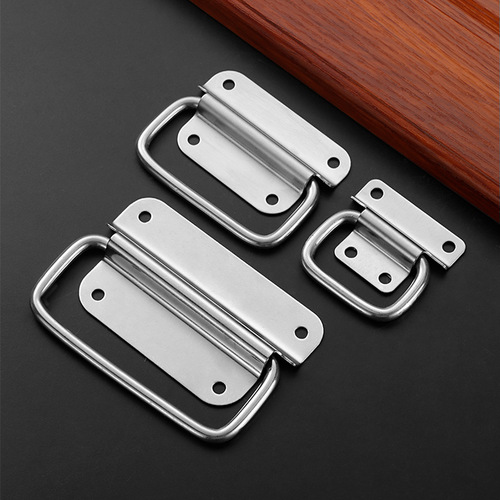 304 stainless steel folding handle industrial equipment box flight box tool box movable handle wooden box exposed handle