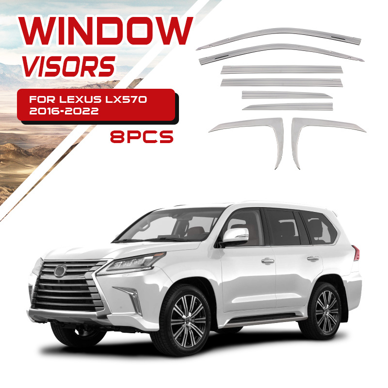 Visera para Ventana de Coche, Protector de Lluvia, Compatible con Lexus LX600 LX700 LX570 GX400 460