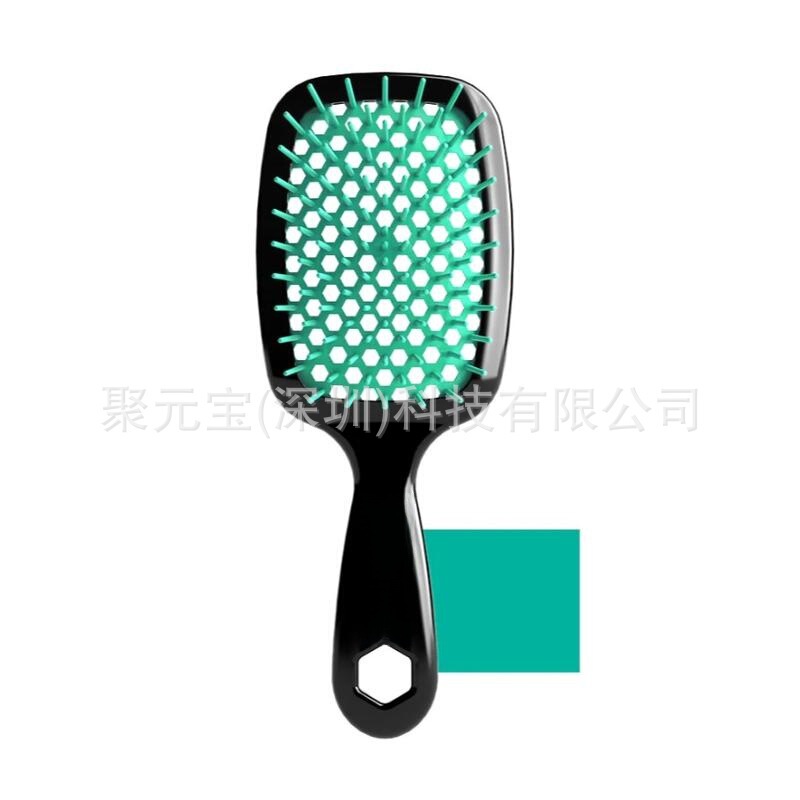 オリジナル UN 多機能マッサージ中空ハニカムグリッドコームヘアスムージングウェットとドライ両用ヘアブローヘアスタイリングコーム|undefined