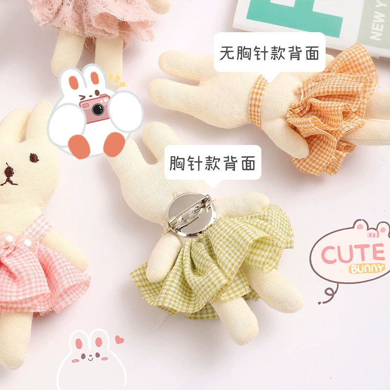 Cartoon plush pendant, rabbit, bag decoration, keychain, doll, brooch, accessory, pin