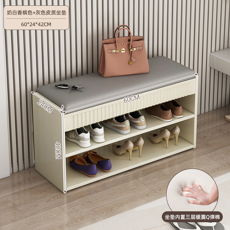 Taburete de cambio de zapatos porta porta de zapatos para asiento en el armario de zapatos en el hogar taburete de asiento integrado en la puerta taburete de almacenamiento a prueba de polvo taburete de zapatos