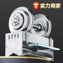 不锈钢海绵架厨房水槽置物架抹布收纳沥水架免打孔家用台面放置架