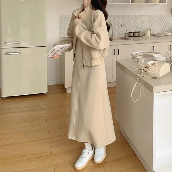 秋季大码洋气减龄遮肚显瘦套装女穿搭背心裙子两件套胖mm240斤|undefined