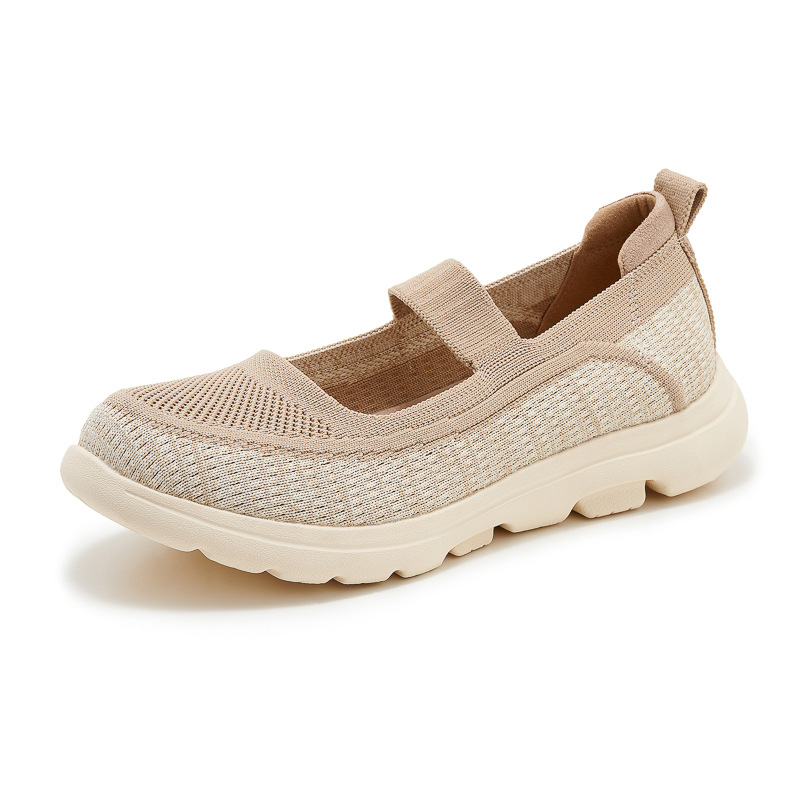 K6016 - 5 nuevo 2025, zapatos de cuero auténtico, almohadilla ligera antideslizante, cabeza redonda, tejido transpirable, zapatos de madre para mujeres