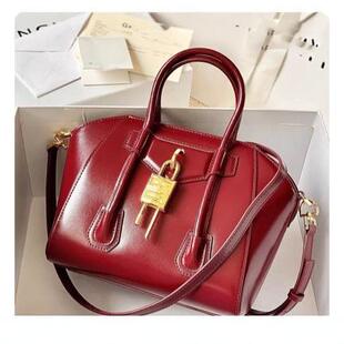 Ji*Xi's New Antigona Lock Bag Mini French g Brand Original Cowhide Women's Bag