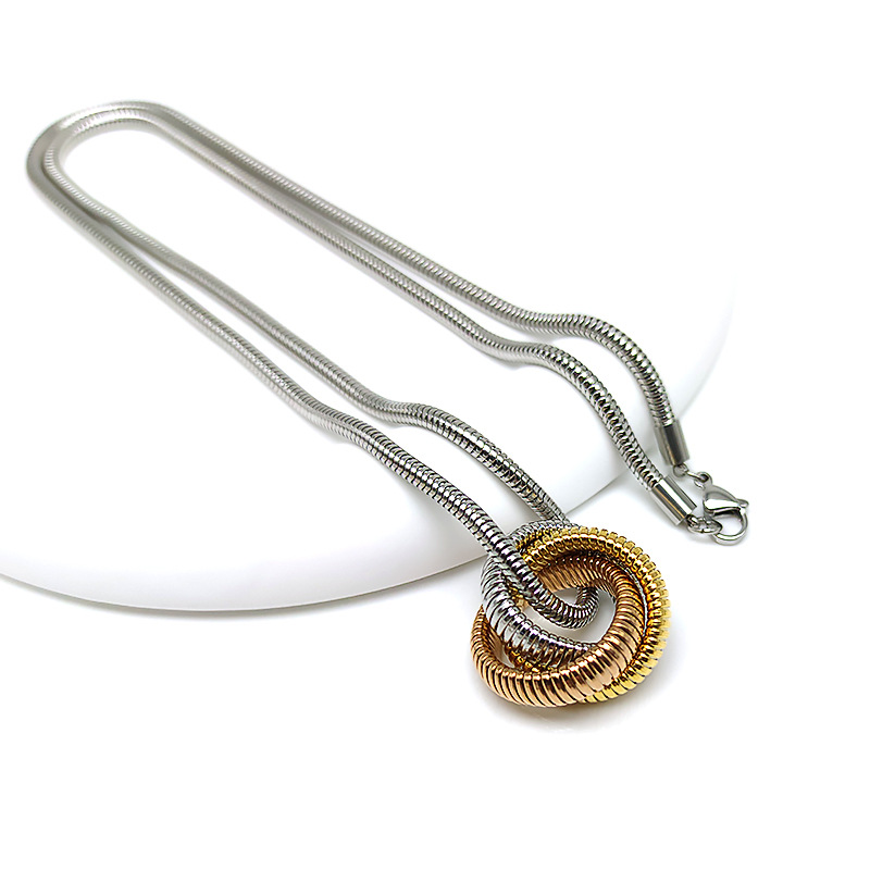 25g Weight 304 Stainless Steel Pendant Material Pendant Necklace Classification 304 Stainless Steel Chain Material Twisted Rope Chain Chain Type 1 Piece Quantity Casual, Street Occasion 304 Stainless Steel Material Geometric Pattern Unisex Gender Simple Style, Streetwear Style Wholesale Jewelry Simple Style Streetwear Geometric 304 Stainless Steel Pendant Necklace 13