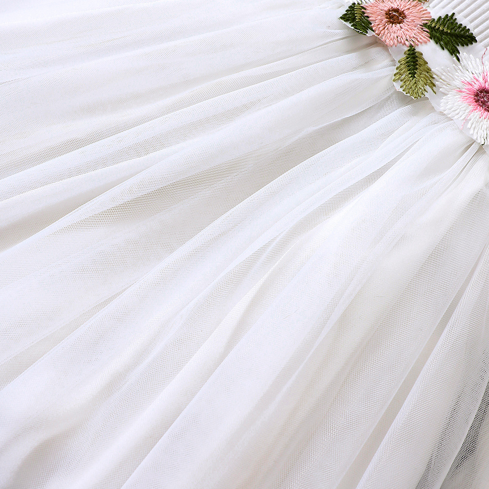 Vêtements pour enfants EW Nouveau produit pour filles Printemps et automne Robe en maille à manches longues en tricot fleuri Q1391-C_voghion.com