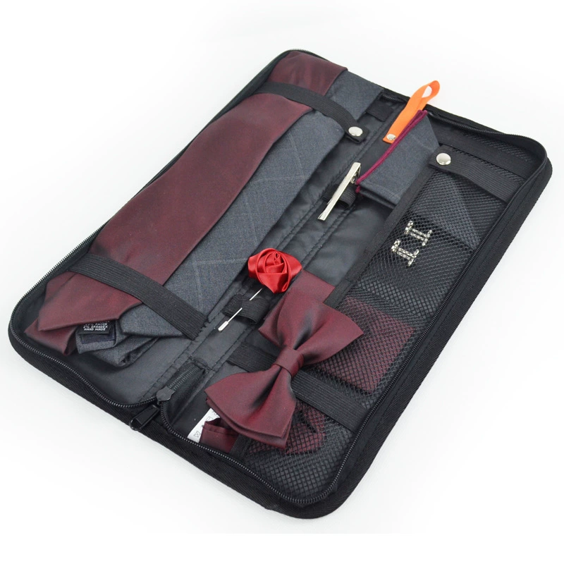 Tie, men's black organizer bag for traveling, nylon storage box, wholesale