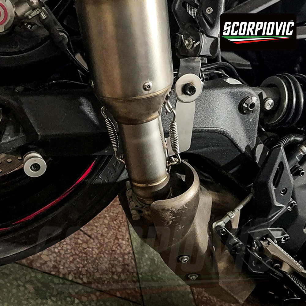 Suitable for Qianjiang Sai 600 stainless steel mid-section exhaust pipe and tail-section silencer set, Scorpio AR barrel exhaust