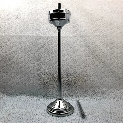 Floor-standing bathroom ashtray with a Car ashtray - electroplated-silver