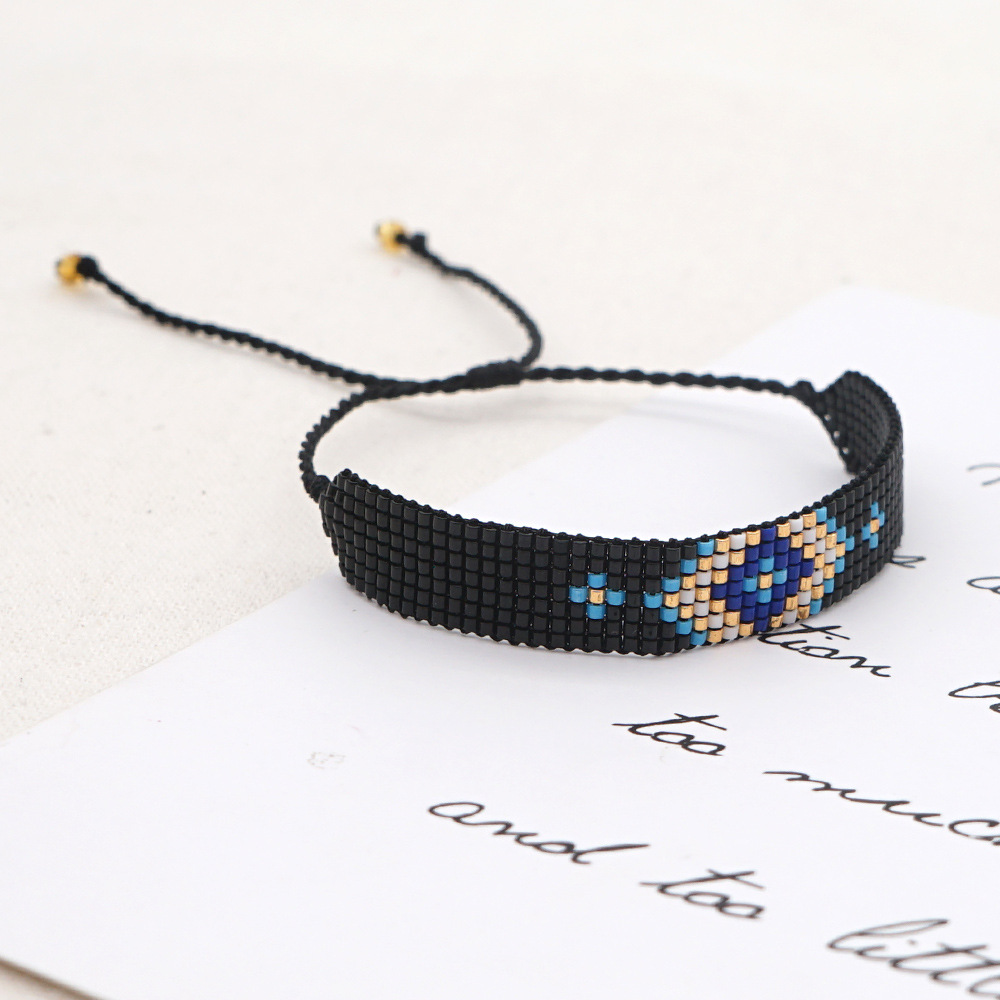 Simple Miyuki Rice Beads Hand-woven Ethnic Wind Eye Beaded Bracelet display picture 2