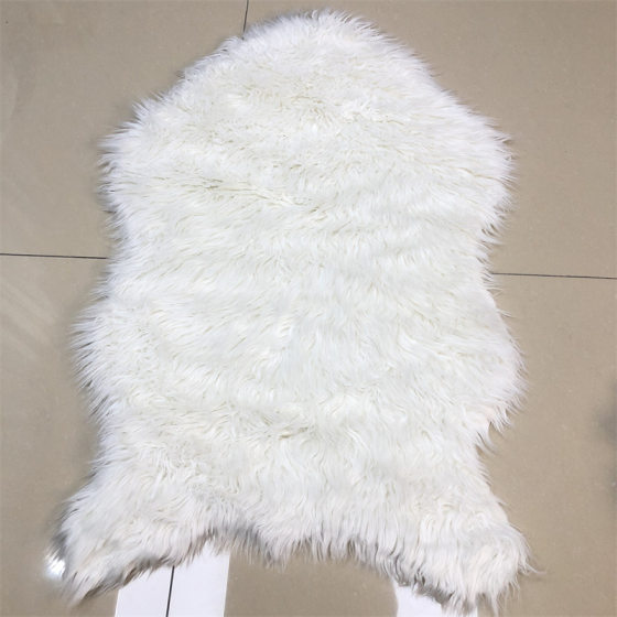 Nordic simulation fur carpet long pile decorative carpet fish suede non-slip model room Photography
