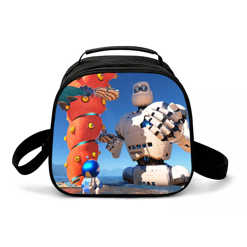 Cosmic robot printing student lunch bag wholesale outdoor food insulation bag children's student lunch box to figure