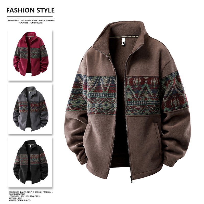 Cross-Border Winter Fleece Men's Sweatshirt, Cold-Resistant, Warm, Fashionable, Versatile, Casual Men's Jacket, Men's Top, Gray Black Cross-Border Winter Fleece Men's Sweatshirt, Cold-Resistant, Warm, Fashionable, Versatile, Casual Men's Jacket, Men's Top, Gray Black