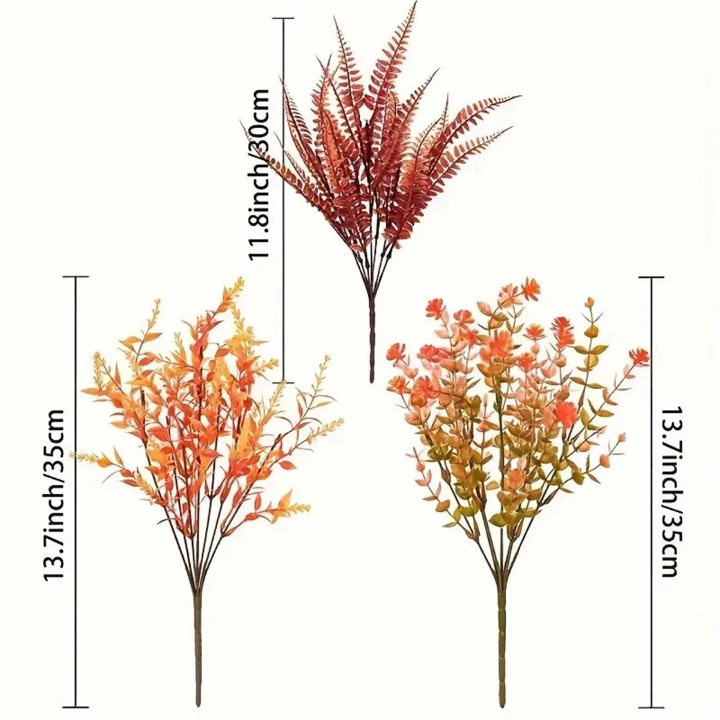 Amazon autumn artificial artificial artificial flower eucalyptus plastic flower autumn violet home decoration wholesale