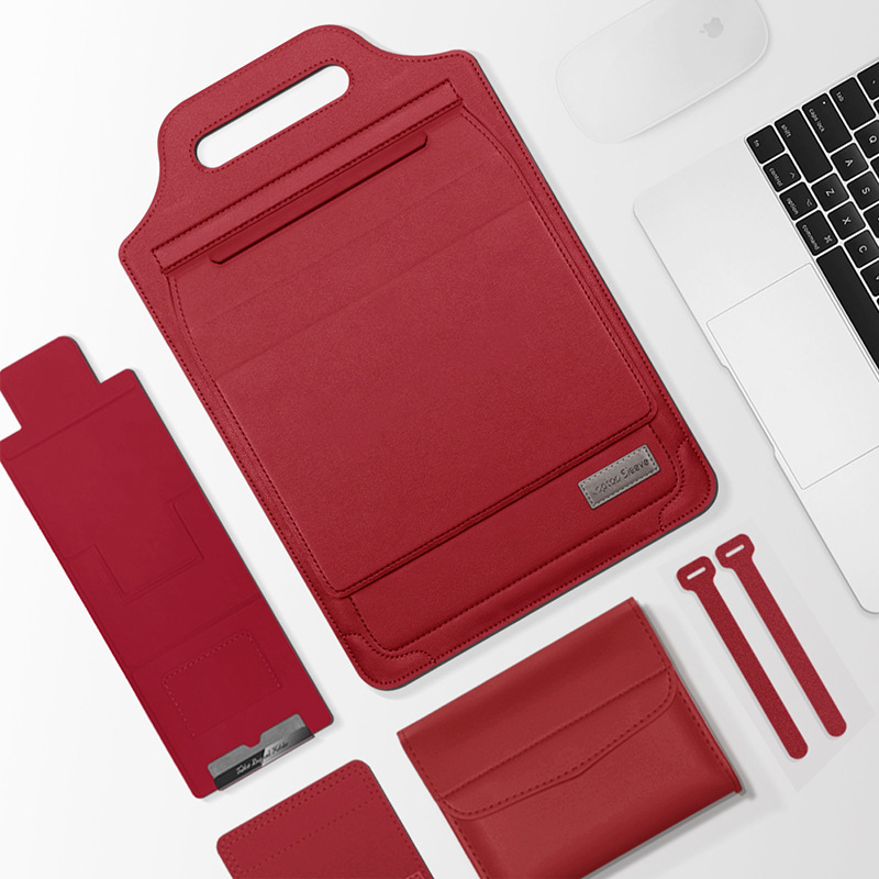 越境厳選多機能Appleラップトップバッグ 14inch MateBookラップトップスタンド収納ライナーバッグ|undefined