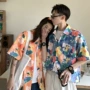 夏威夷小众短袖碎花衬衫