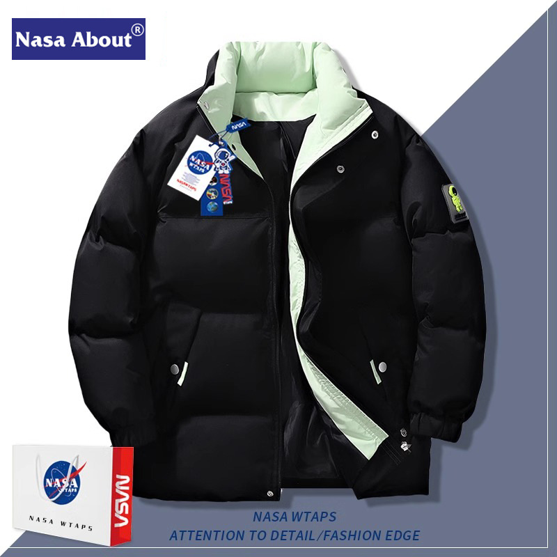 NASAダウン綿服2024男性コートのトレンドがゆるい秋冬服が香港風学生防寒パン服を厚くしている