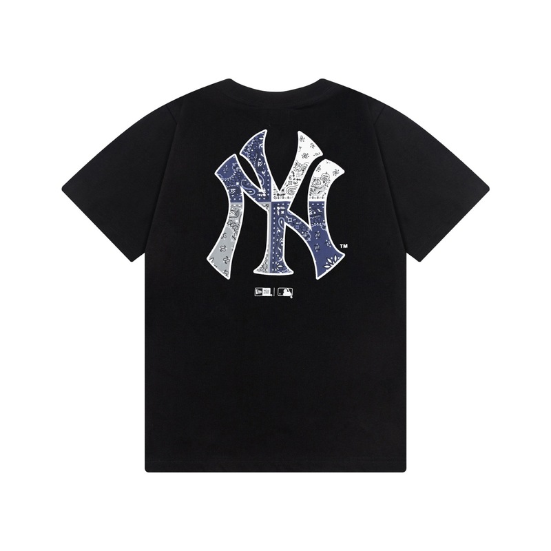 国境を越えた貿易 25S 夏新作 MLB/NY 新しい男性と女性のファッションベーシックラウンドネック半袖 T シャツ男性と女性のための同じスタイル|undefined