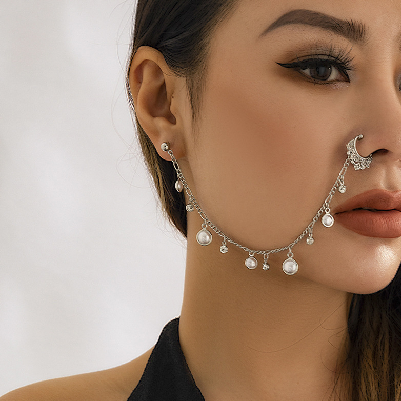 European and American jewelry, ethnic style, Su style, no punching nose studs, nose accessories, sweet and cool earrings, puncture nose rings_voghion.com