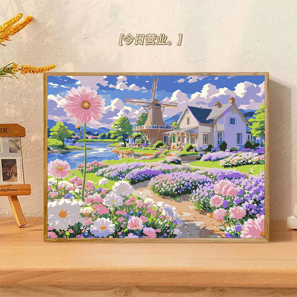 H734 / 30*40cm 無垢材インナーフレーム + ペイント + ブラシ