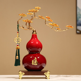 Xiangyun Fulu Gourd Ornaments New Chinoiserie Living Room Entrance Wine Cabinet Tv Cabinet Ancient Shelf Decorations Business Gifts