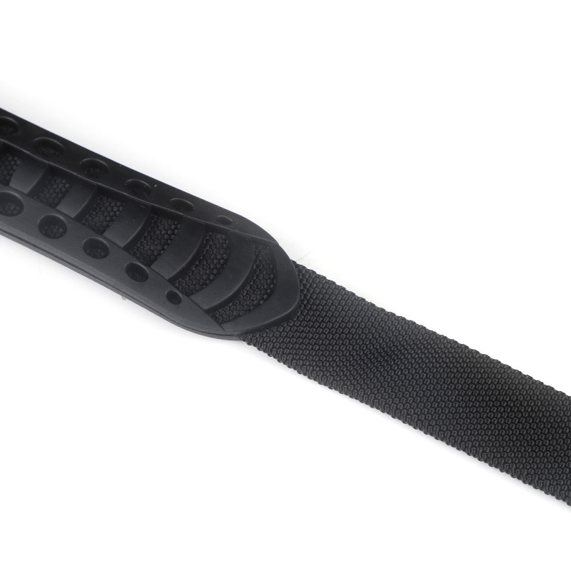 Fabricantes de suministro de collar para mascotas de plástico PVC de goma suave mango de la cinta de plástico negro hueco maleta mango image 4