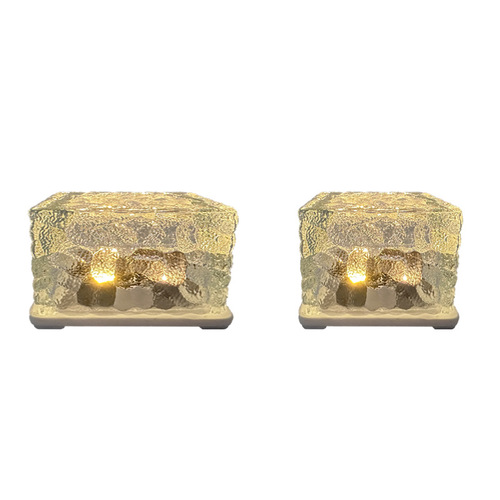 New glass solar ice brick light outdoor led courtyard garden camping outdoor landscape decoration underground light