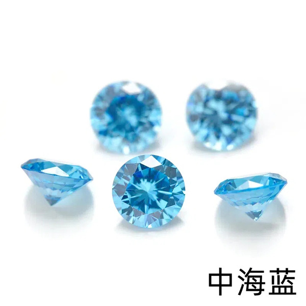 Synthesized stone inlay with zircon