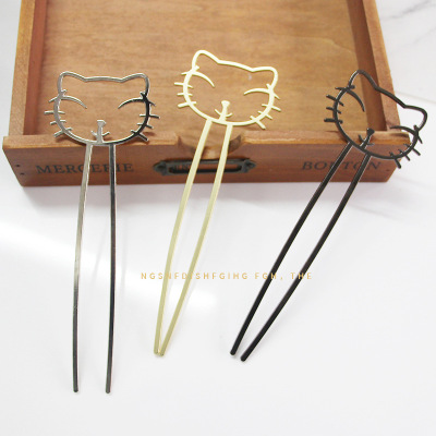 韩国东大门新款盘发簪少女乖巧可爱发簪子丸子头慵懒风发钗发饰|ms