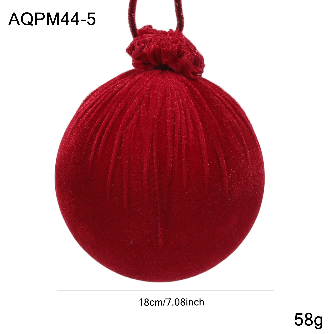 Nuevo vino rojo tela de flocado bola de Navidad árbol de Navidad decoración colgante bola colgante diseño de decoración image 10