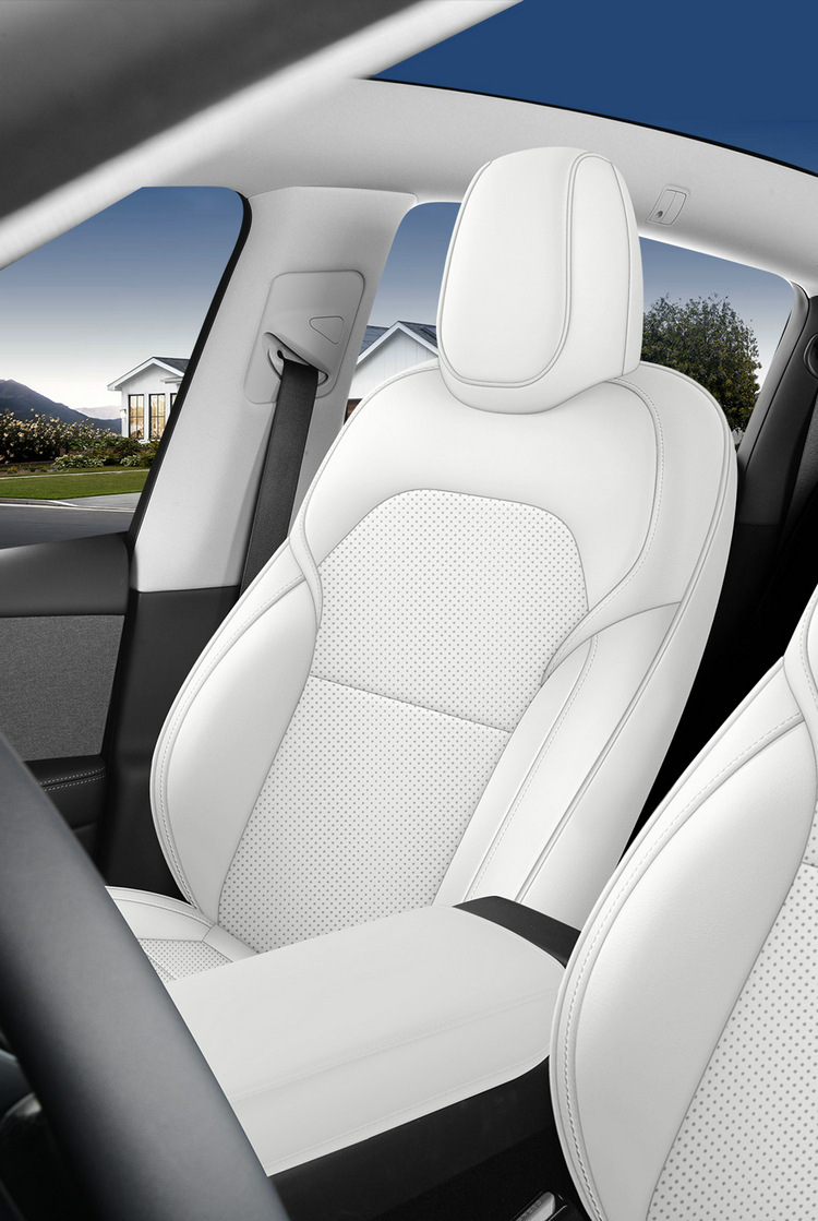 New Model-Specific 25-Piece Tesla Model Y and Model 3 Full Leather Universal Car Seat Covers