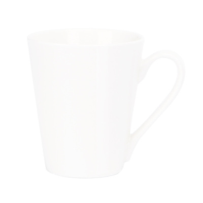 简约白色陶瓷马克杯可印制logo家用水杯牛奶杯印刷陶瓷杯广告