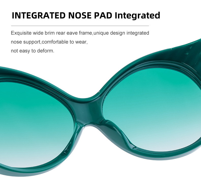 Elliptical Frame Sunglasses For Women Large Trendy Designer Style_voghion.com