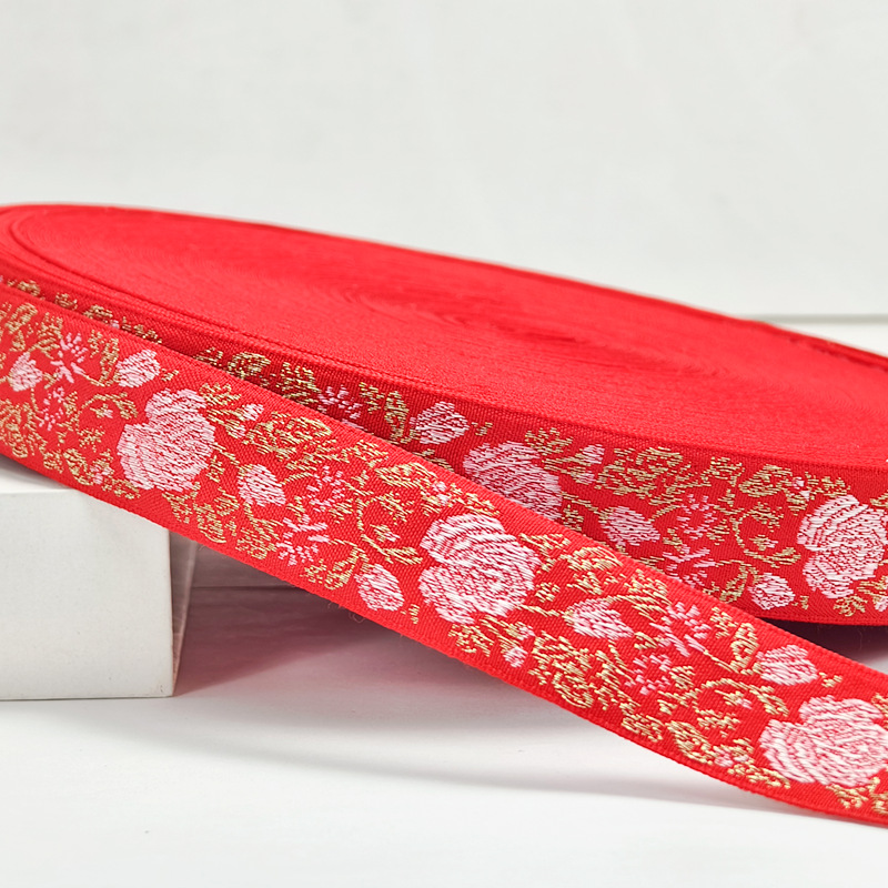 Bordado jacquard bordado cinta cinta encaje estilo étnico Hanfu hifu sofá accesorios de cortina materiales para accesorios para el cabello