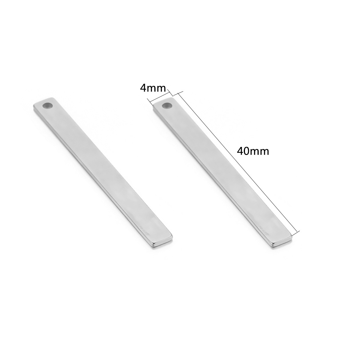 Acero inoxidable transfronterizo largo colgante etiqueta DIY accesorios de la joyería hecha a mano en blanco etiqueta pequeña etiqueta grabada