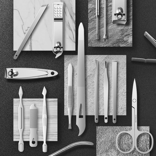 Nail clippers, nail scissors set, home manicure and pedicure removal of dead skin, eagle-beak pliers, stainless steel nail clippers
