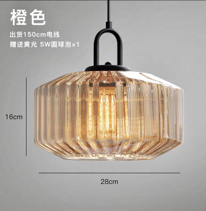 设计师包厢装饰法式卧室床头样板房餐厅创意圆形酒吧玻璃吊灯|undefined