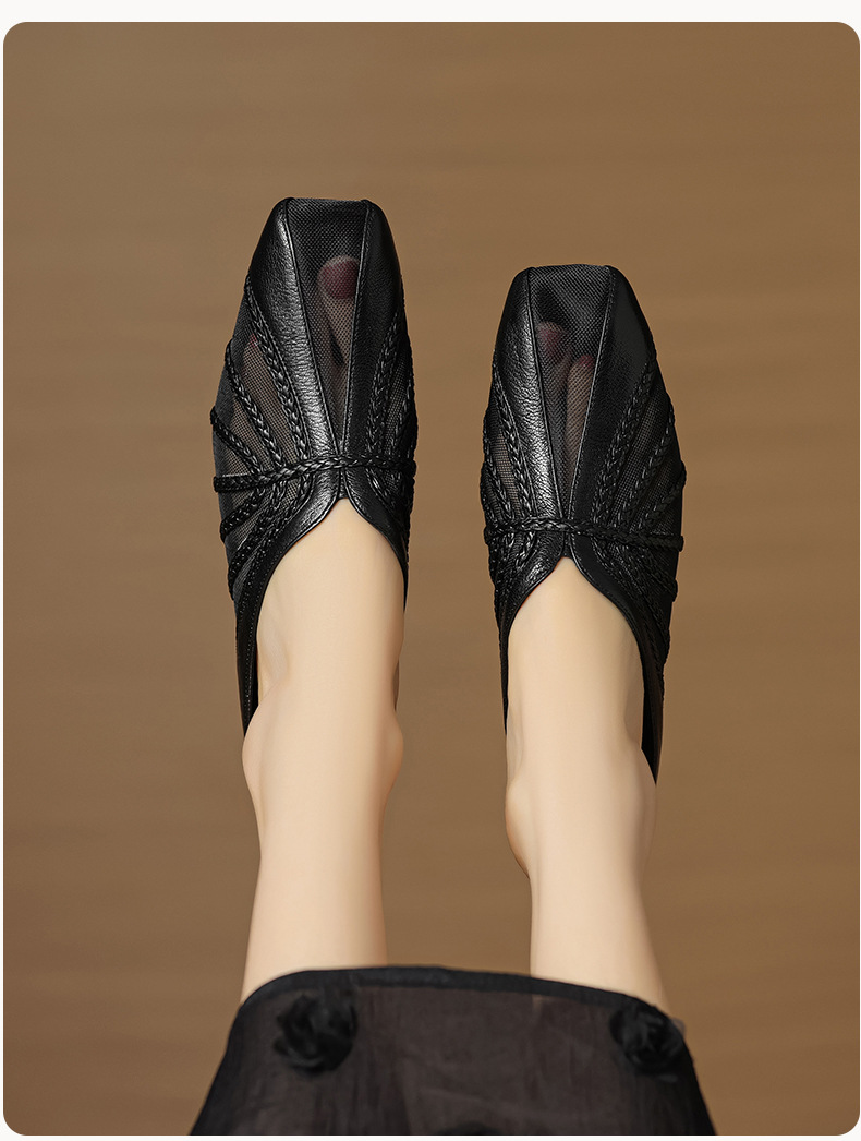 Sandal cao gót nữ mũi nhọn quai chéo gót 5 cm phong cách Hàn Quốc — đen chi tiết 14
