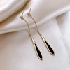 Silver needle, small design metal long earrings, trend of season