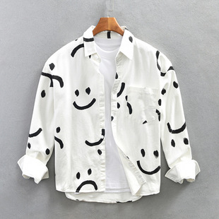 XG-02 men's frock printed casual shirt a generation of hair